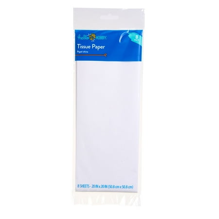 Hello Hobby White Tissue Paper Squares - 8 Sheets