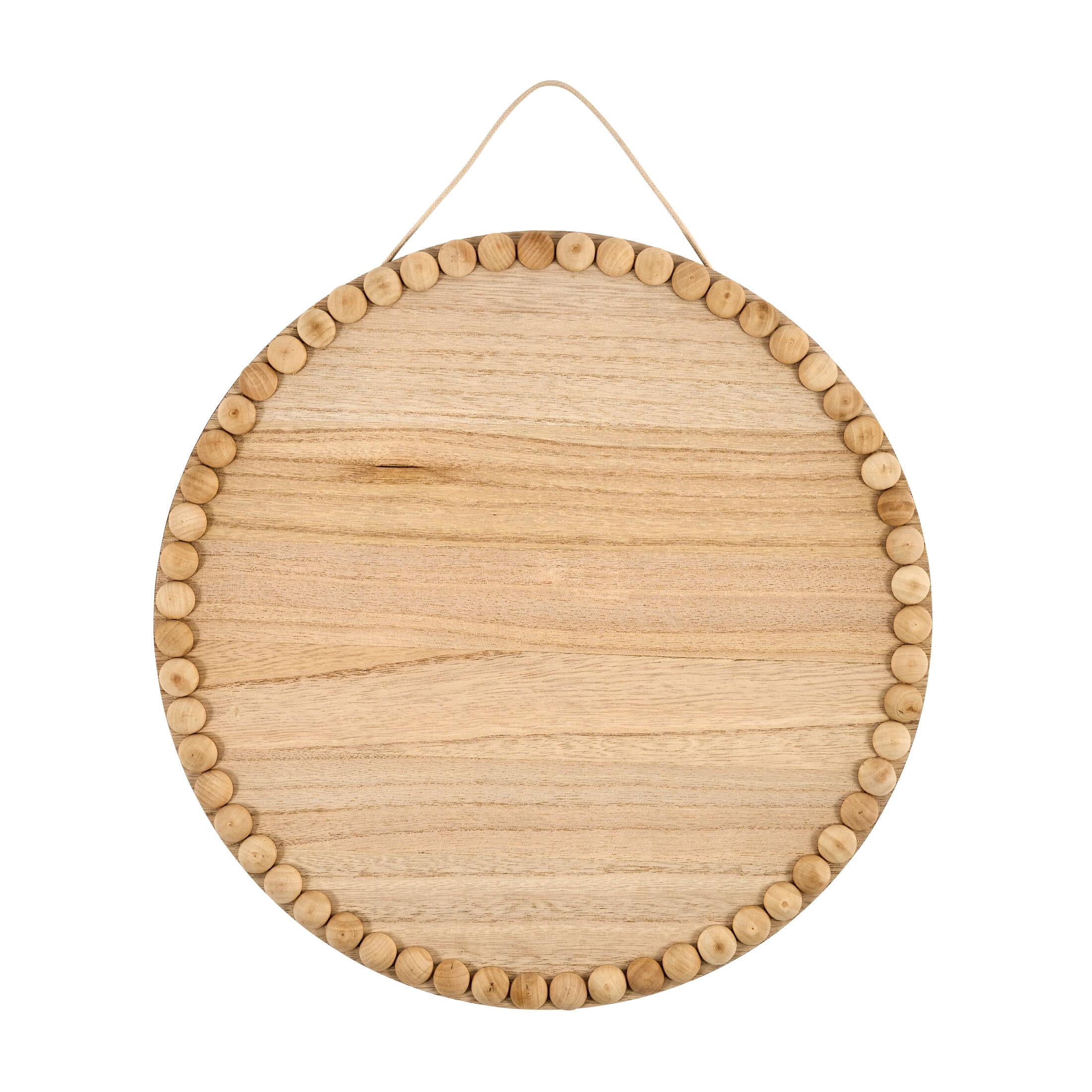 Hello Hobby Wood Beaded Edge Round Plaque, 15.625