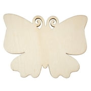Hello Hobby Wood Butterfly Shape, Ready-to-Decorate Die-Cut Shape, 4" x 0.145" x 3"