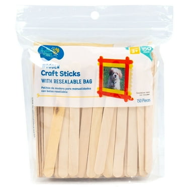 Hello Hobby Wood Craft Sticks, 150-Pack
