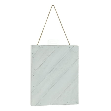 Hello Hobby Wood Diagonal Plank Rectangle Surface, Whitewash 8" x 10", 0.64 lbs.