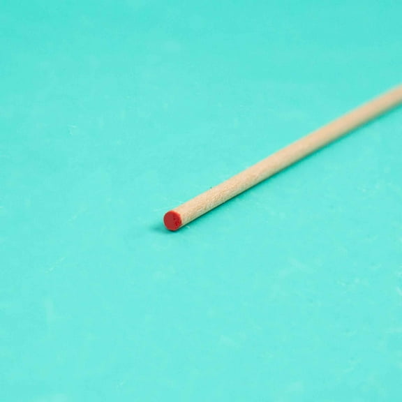 Hello Hobby Wood Dowel, 36” Long, 1/8-inch Diameter, Red Ends
