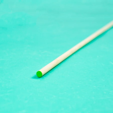 Hello Hobby Wood Dowel, 36” Long, 3/16-inch Diameter, Green Ends