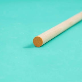 Hello Hobby Wood Dowel, 36” Long, 3/8-inch Diameter, Orange Ends