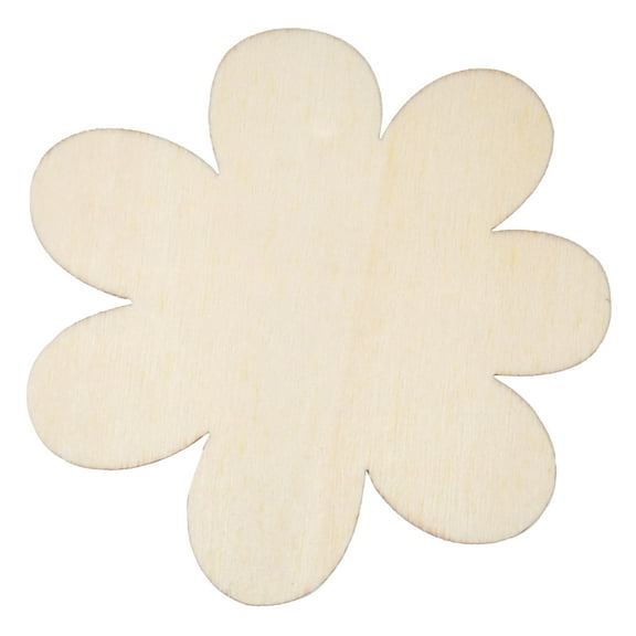 Hello Hobby Wood Flower Shape, Ready-to-Decorate Die-Cut Shape, 3.5" x 0.145" x 3.5"