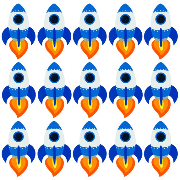 Hello Hobby Wood Rocket Shapes, 15 Pre-Painted Wooden Rockets, 4 in. x ...