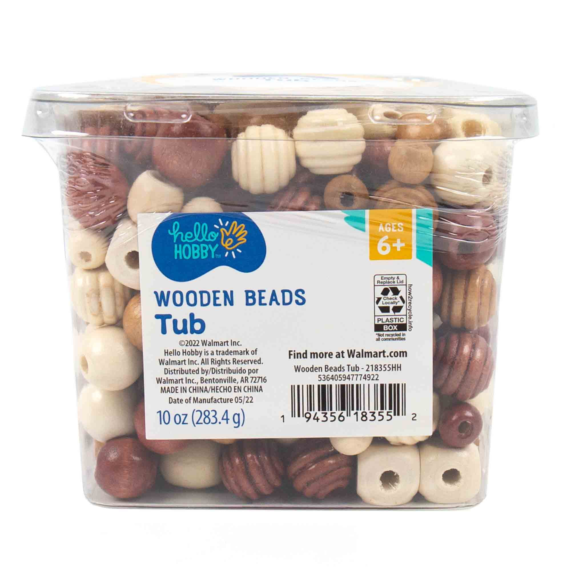 Round Wood Bead Mix, Hobby Lobby