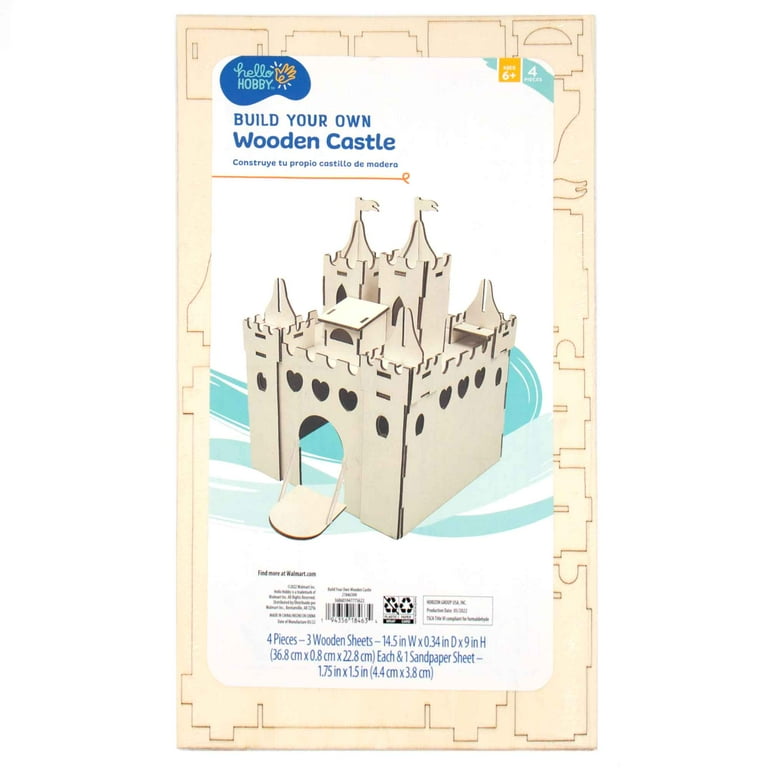 Hello Hobby Wooden Castle Puzzle Art Craft Kits Boys and Girls