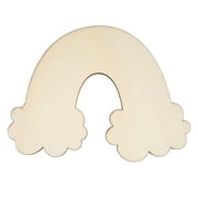 Hello Hobby Wooden Rainbow Shape, Ready-to-Decorate Die-Cut Shape, 4 in. x 0.15 in. x 3 in.