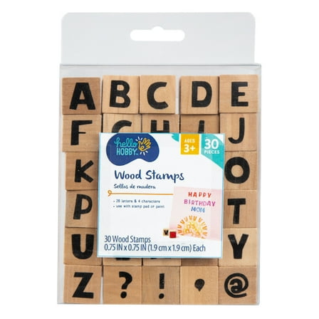 Hello Hobby Wooden Stamps & Stamp Sets (30 Stamps)