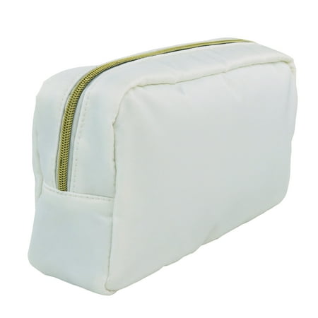 Hello Hobby Zippered Customizable Nylon Storage Bag, Medium, White