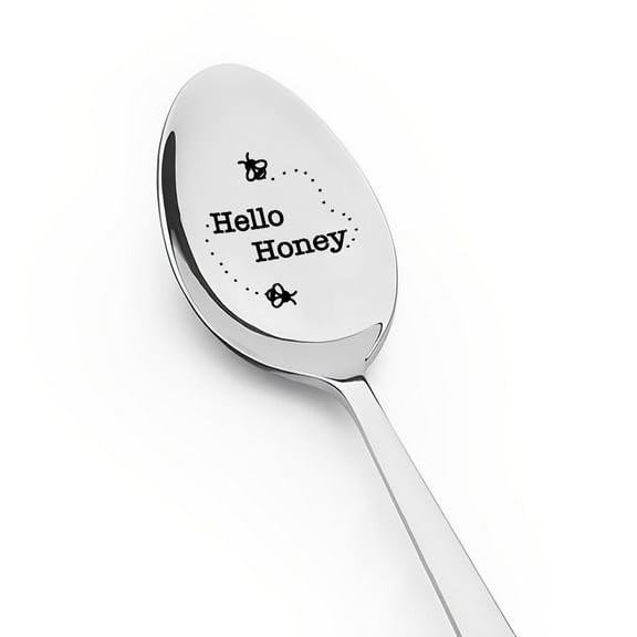 Hello Honey Spoon Gifts for Wife Girlfriend Birthday Gift for Gf Wifey Anniversary Engagement Gifts for Couples Tea Coffee Lovers Spoon Gifts for Girlfriend Wife Fiancee Gift for Women