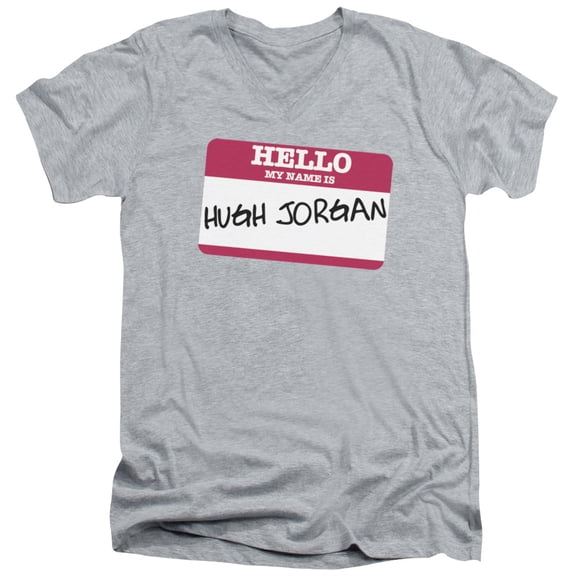 - Hello Hugh Jorgan - Slim Fit V Neck Shirt - X-Large