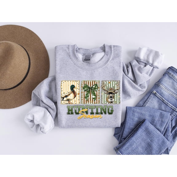 Hello Hunting Season Sweatshirt: Camo Deer Hunter 270 Sweatshirt All Size S-5XL