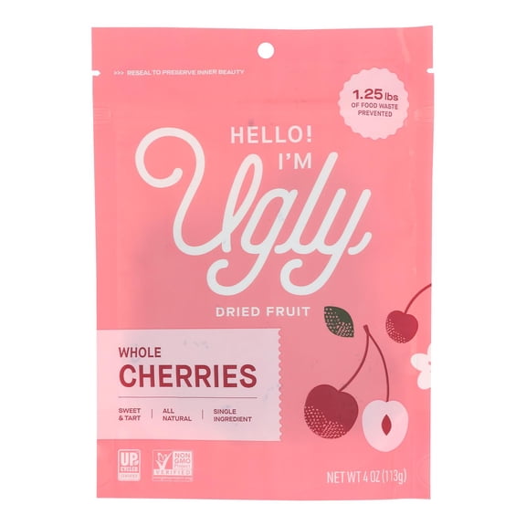 Hello! I'm Ugly - Dried Fruit Nectarines Diced 100% Upcycld - Case of 12-4 OZ