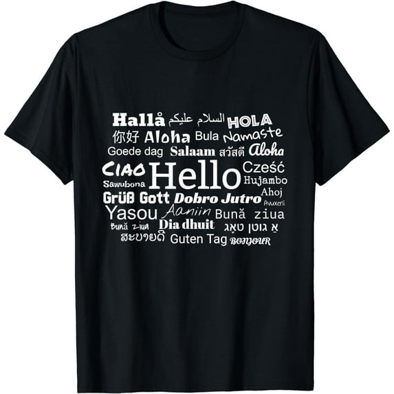 Hello In Different Languages Multilingualism T-Shirt Gift