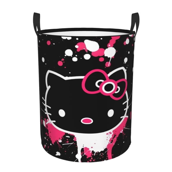 Hello K-itty Portable Laundry Basket – Oxford fabric, sturdy handles, foldable design for easy storage – Laundry Basket