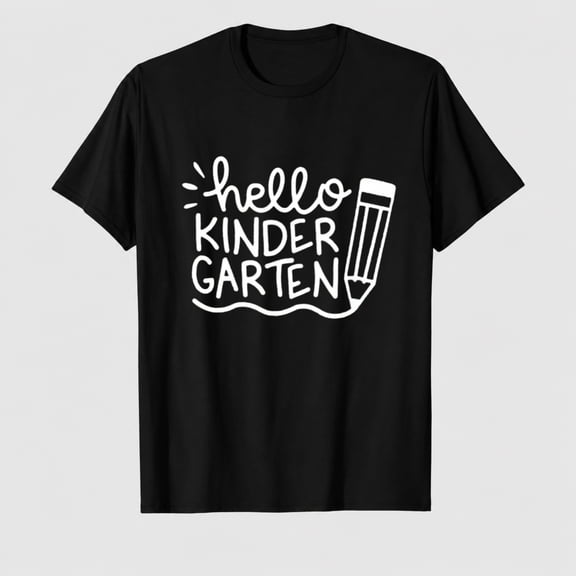 Hello Kindergarten Teacher Shirt Women First Day of Kindergarten Shirt Casual Short Sleeve Tee Top Blouse