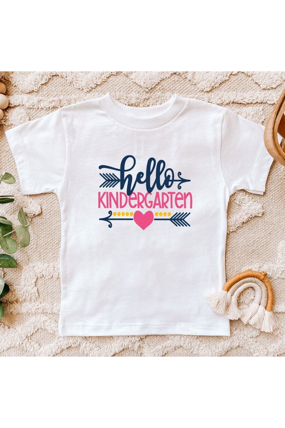 Hello Kindergarten Toddler Shirts, First Day Of Kindergarten, Kindergarten Shirt For Kids, Kindergarten Kids Shirt, Back To School Toddler TODDLER SHORT SLEEVE TEE BELLA CANVAS 3001T