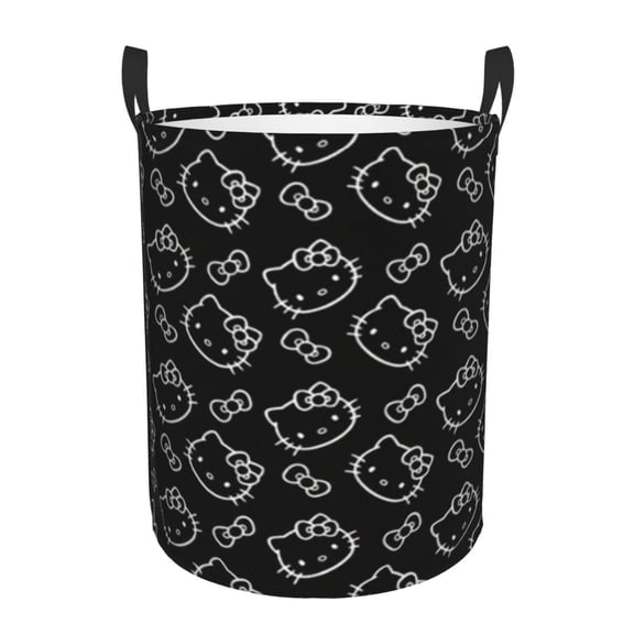 Hello Kit ty Portable Laundry Basket – Oxford fabric, sturdy handles, foldable design for easy storage – Laundry Basket