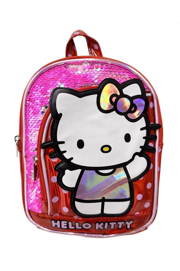 Hello Kitty 10" Mini Shain, Flip Sequin Backpack