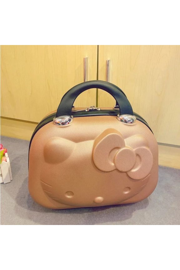 Hello Kitty 14 inch Cosmetic Case Sanrio kawaii Luggage Multifunctional Travel Hand Storage Bags Kitty comics Organizer Makeup
