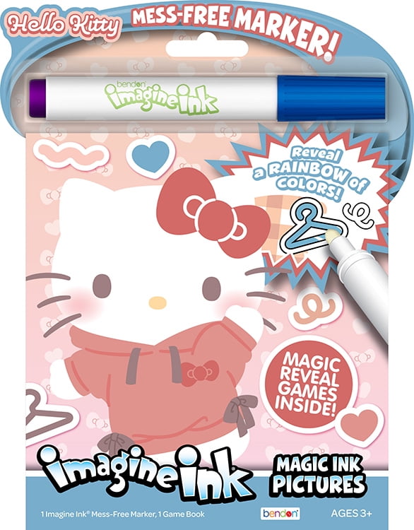 Hello Kitty 16-Page Imagine Ink Coloring and Activity Book with Mess ...