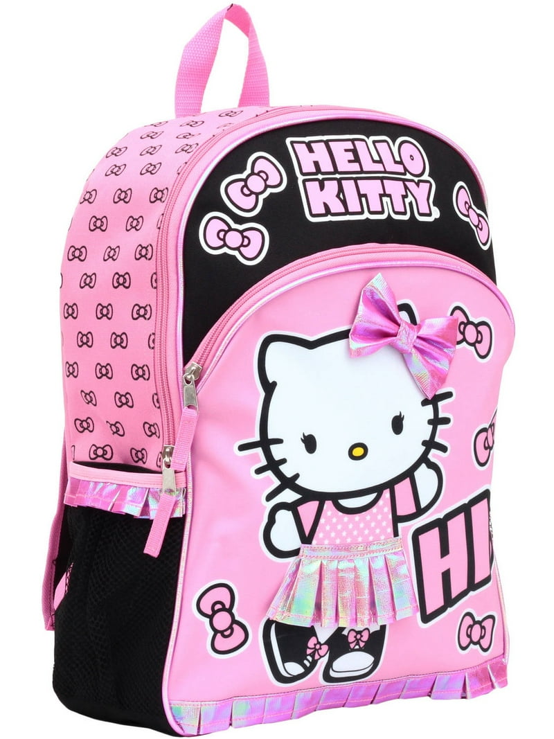 NWOT Hello Kitty Pink and Black Backpack bundle with lanyard Amazon.com: Hello Kitty Sanrio Backpack for Teens, Women  main image 4