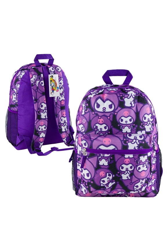16 inches Large Allover Print Backpack- kuromi