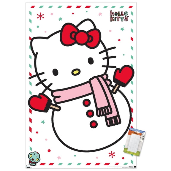 Hello Kitty: 17 Holiday - Build A Snowman Wall Poster, 22.375" x 34"