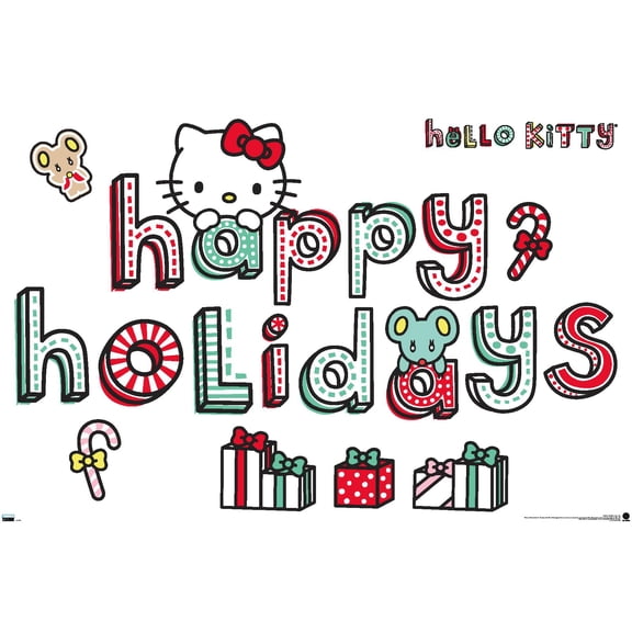 Hello Kitty: 17 Holiday - Happy Holidays Wall Poster, 22.375" x 34"
