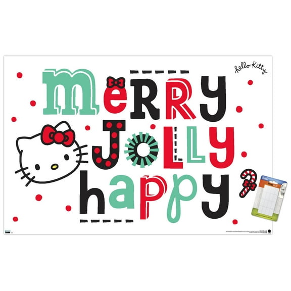 Hello Kitty: 17 Holiday - Merry Jolly Happy Wall Poster, 14.725" x 22.375"