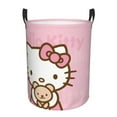 thumbnail image 1 of Hello Kitty(172)Laundry Hamper Large Laundry Basket,38/62L Circular Hamper Dirty Clothes Handles Basket for Kids Room,Home Organizer,Nursery Storage,Baby Hamper,Waterproof Portable Foldable-M, 1 of 5