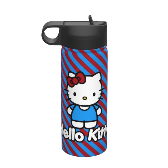 Hello Kitty 18 Oz Insulated Water Bottle, Reusable Stainless Steel Metal Thermos Double Wall Vacuum Water Bottle For Sport Travel School