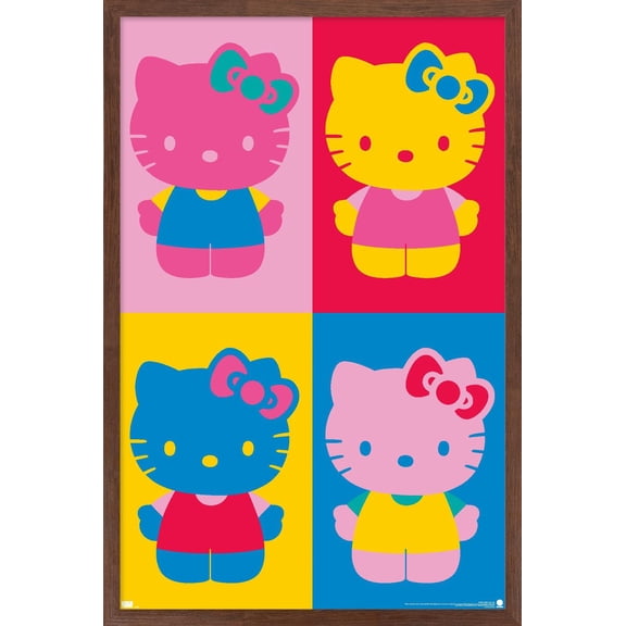 Hello Kitty: 19 Collage - Quad Wall Poster, 22.375" x 34" Framed