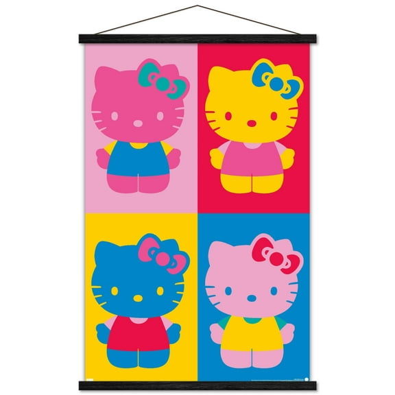 Hello Kitty: 19 Collage - Quad Wall Poster with Magnetic Frame, 22.375" x 34"