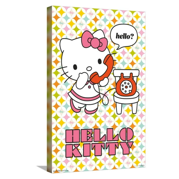 Hello Kitty: 19 General - Hello Canvas Wall Poster, 14.725" x 22.375"
