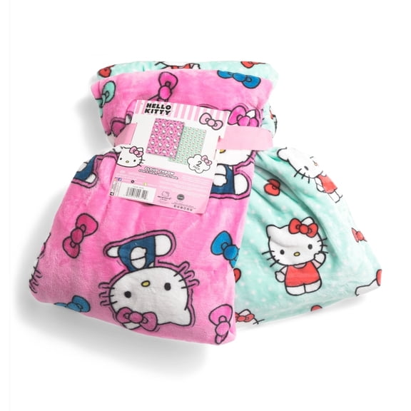 Hello Kitty 2 Pack Bows Throws 60" X 70"