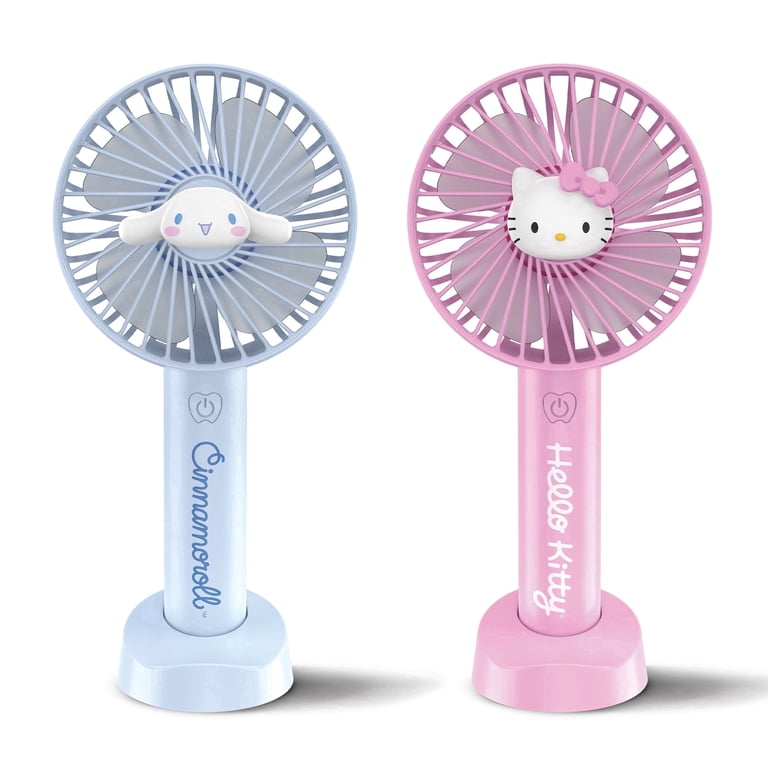 Hello Kitty 2 Pack Portable Fans - Stay Cool in Style - Pink and