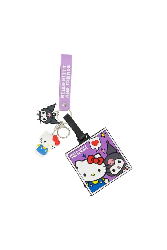 2-Piece Suitcase ID Tag and 3D Lanyard Set with Adjustable Straps, Kuromi, Multi, One Size