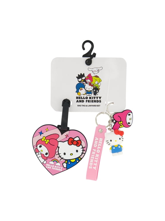 2-Piece Suitcase ID Tag and 3D Lanyard Set with Adjustable Straps, My Melody, Multi, One Size