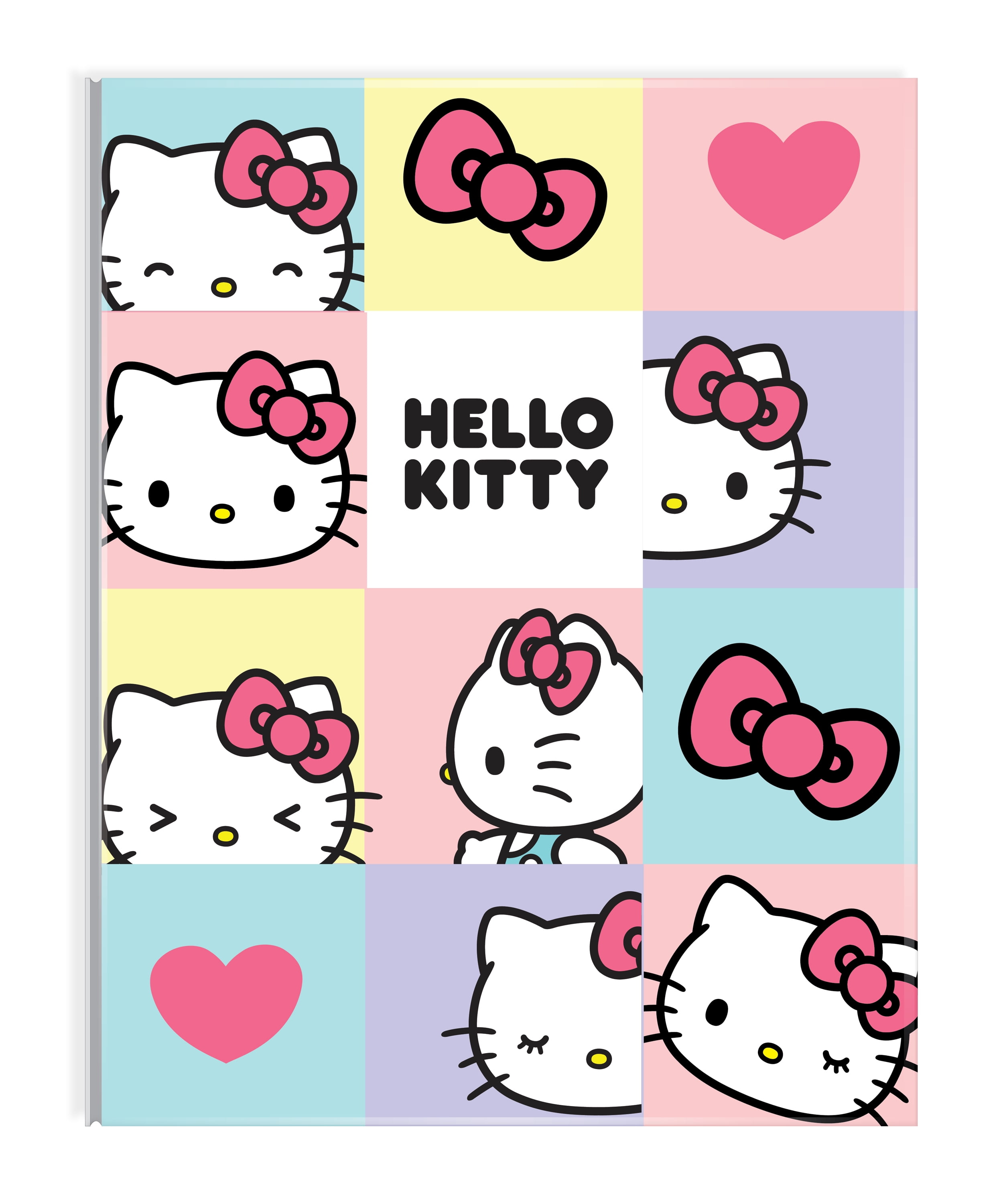 Hello Kitty 2-Pocket Paper Folder with 3 Prongs, 9.25" x 11.6", Multi-Color