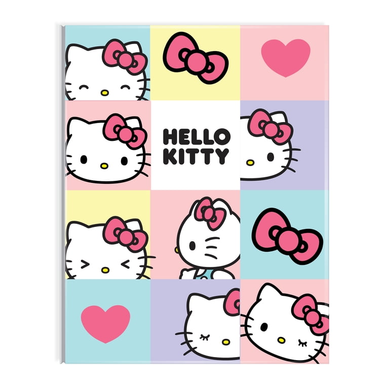 Hello Kitty 2-Pocket Paper Folder with 3 Prongs, 9.25