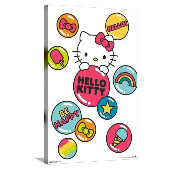 Hello Kitty: 20 General - Buttons Canvas Wall Poster, 22.375" x 34"