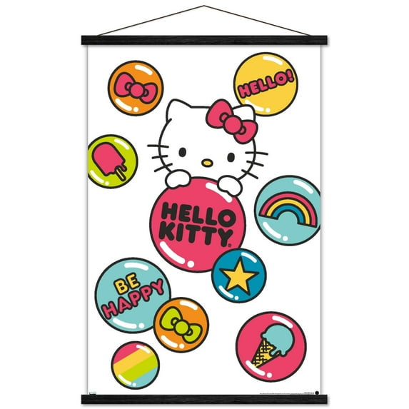 Hello Kitty: 20 General - Buttons Wall Poster with Magnetic Frame, 22.375" x 34"