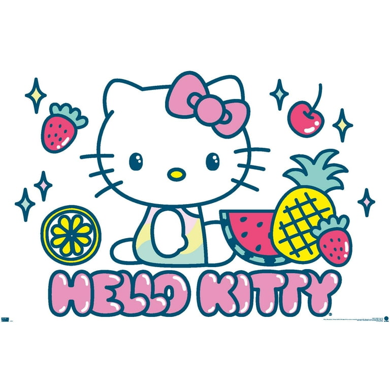Hello Kitty: 20 Kawaii Vacation - Fruit Wall Poster, 14.725