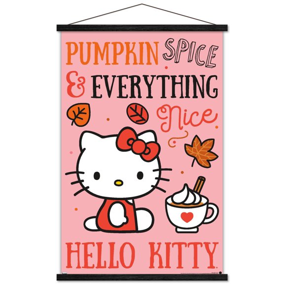 Hello Kitty: 20 Pumpkin - Nice Wall Poster with Magnetic Frame, 22.375" x 34"