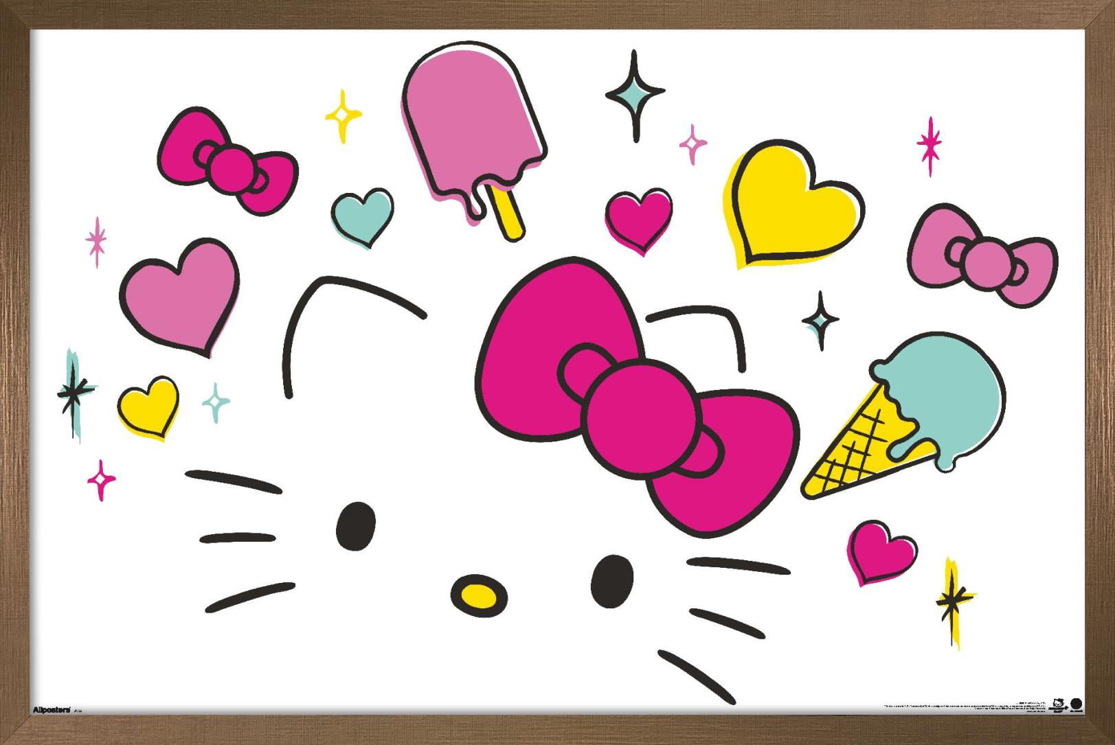 Hello 3719 Hello Kitty: 2016 General - Sweet and Simple Kitty Wall Poster, 22.375 ...