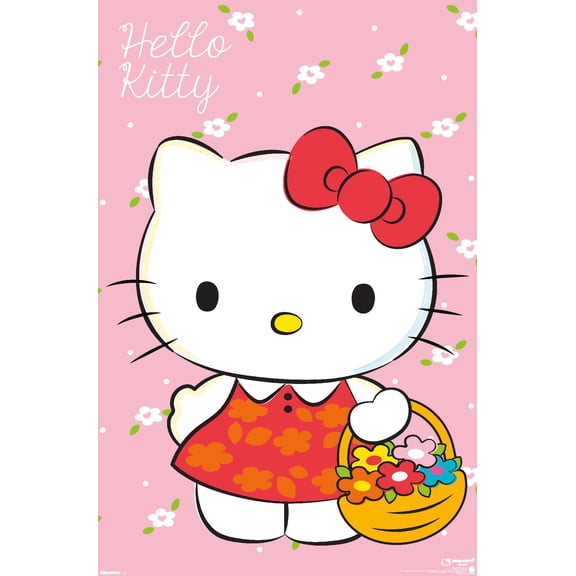 Hello Kitty: 2017 Spring - Spring Dress and Basket Wall Poster, 22.375" x 34"