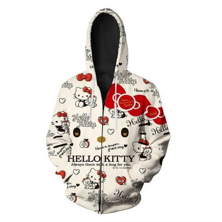 Hello Kitty 2023 Clothing Yellow Hoodie College Zip Hello Kitty 2023 Clothing Yellow Hoodie College Zip